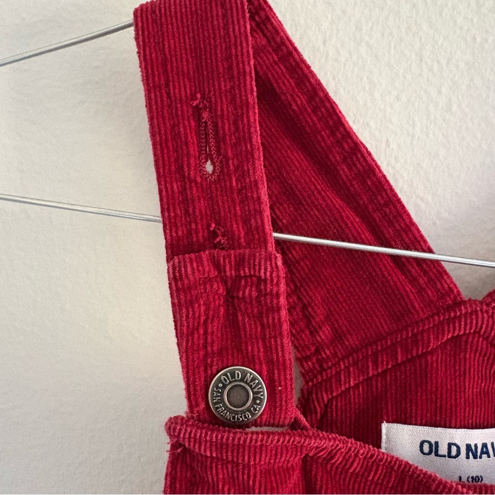 Old Navy • Red Corduroy Button-Down Jumper - Picture 4 of 5